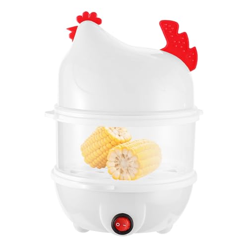 Eierkocher - Doppelschicht Frühstückskocher - Großer Hühner-Design Eierkocher Für Frühstück Mittagessen Abendessen Kinder Erwachsene Eierkocher - Doppelschicht Frühstückskocher - Großer Hühner-Design Eierkocher Für Frühstück Mittagessen Abendessen Kinder Erwachsene von Generisch