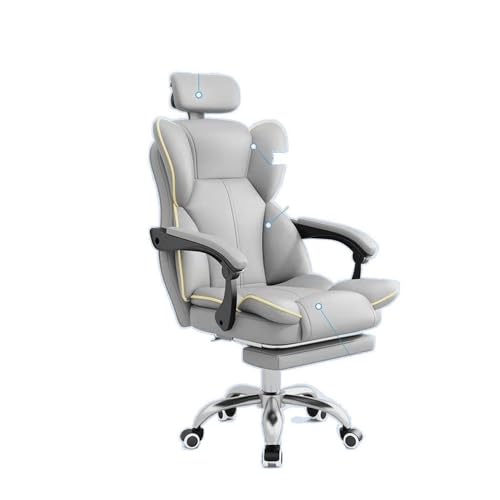 Ein ergonomischer Bürostuhl, ein Computer-Rennstuhl mit verstellbaren Kopfstützen, Armlehnen und Rädern (A, Latexkissen + Stativ aus Legierung) von Generisch