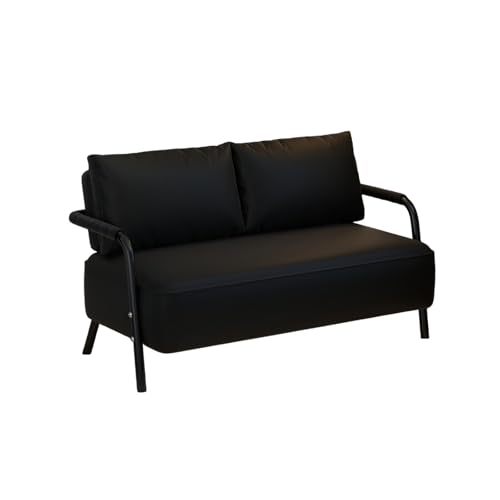 Ein kleines modernes Zweisitzer-Sofa, das Funktionalität und Wärme in begrenzte Räume bringt, aus Kunstleder, Kunstledersofa, Holzrahmen und verdickte und erhöhte Metallbeine. Ein kleines modernes Zweisitzer-Sofa, das Funktionalität und Wärme in begrenzte Räume bringt, aus Kunstleder, Kunstledersofa, Holzrahmen und verdickte und erhöhte Metallbeine. von Generisch