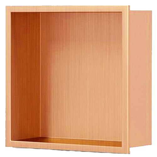 Einbau-Duschnizer aus Edelstahl für Hotel, Badezimmer, Wandregal, eingebauter Wandschrank, Rotgold, 320 x 320 x 125 mm Einbau-Duschnizer aus Edelstahl für Hotel, Badezimmer, Wandregal, eingebauter Wandschrank, Rotgold, 320 x 320 x 125 mm von Generisch