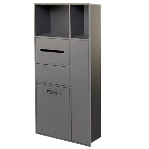 Einbauregal aus Edelstahl für Bad und Küche, versteckter Organizer neben Toilette oder Schminktisch, perfekt für Wohnzimmer, Garten und öffentliche Räume, Grau, 40 x 86 cm Einbauregal aus Edelstahl für Bad und Küche, versteckter Organizer neben Toilette oder Schminktisch, perfekt für Wohnzimmer, Garten und öffentliche Räume, Grau, 40 x 86 cm von Generisch