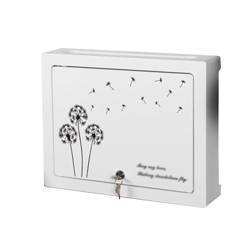 Einfache WLAN-Wandregale, Internet-Router-Regal, Kabel-Wandstecker-Board-Regal, wandmontierte WLAN-Router-Aufbewahrungsbox, Steckdosenabschirmung(A Lock,38 * 30 * 9cm) von Generisch