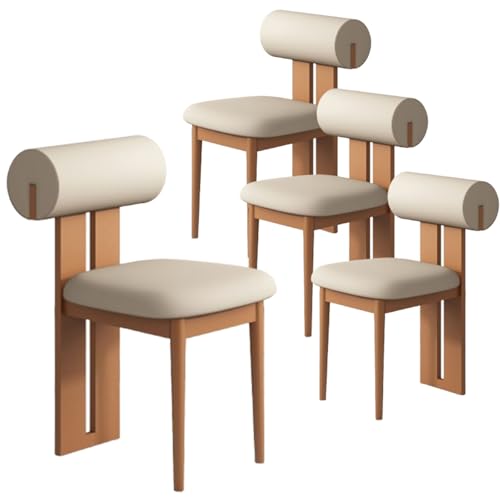 Einfacher Esszimmerstuhl 4er Set Massivholz Französische Stühle mit Weich Gepolsterter Rückenlehne Perfekt für Esszimmer, Wohnzimmer, Schlafzimmer und Bar - Vintage Mittelalter Stil Einfacher Esszimmerstuhl 4er Set Massivholz Französische Stühle mit Weich Gepolsterter Rückenlehne Perfekt für Esszimmer, Wohnzimmer, Schlafzimmer und Bar - Vintage Mittelalter Stil von Generisch