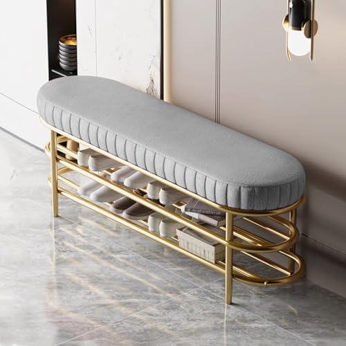 Eingangsbank, gepolsterte Essbank mit Kissen, platzsparender moderner Stil für Wohnzimmer, Schlafzimmer, Flur, 35 Zoll Indoor Schuhaufbewahrung Eingangsbank, gepolsterte Essbank mit Kissen, platzsparender moderner Stil für Wohnzimmer, Schlafzimmer, Flur, 35 Zoll Indoor Schuhaufbewahrung von Generisch