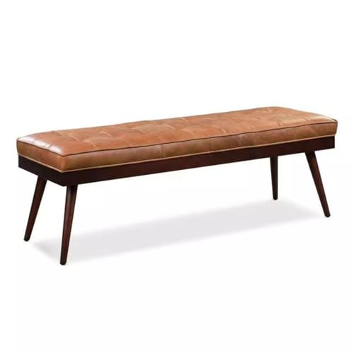 Eingangsbank aus getuftetem Leder, vielseitiger Fußstützen-Hocker mit Holzbeinen, stilvolle Sitzgelegenheit für Wohnzimmer & Schlafzimmer, moderne Designmöbel Eingangsbank aus getuftetem Leder, vielseitiger Fußstützen-Hocker mit Holzbeinen, stilvolle Sitzgelegenheit für Wohnzimmer & Schlafzimmer, moderne Designmöbel von Generisch