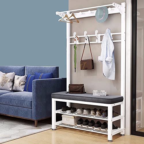 Eingangsbereich Flur Baum Garderobenleiste Schuhaufbewahrung Bank mit Haken 3 in 1 Design für Wohnzimmer und Schlafzimmer von Generisch