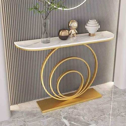 Eingangstisch, Moderner Konsolentisch mit geometrischem Metallrahmen, schmaler Flur Foyertisch für Wohnzimmer Eingangstisch, Moderner Konsolentisch mit geometrischem Metallrahmen, schmaler Flur Foyertisch für Wohnzimmer von Generisch