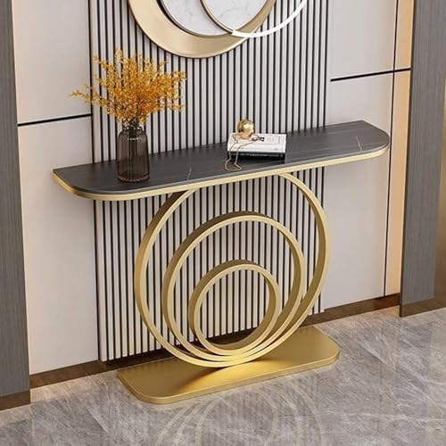 Eingangstisch, Moderner Konsolentisch mit geometrischem Metallrahmen, schmaler Flur Foyertisch für Wohnzimmer Eingangstisch, Moderner Konsolentisch mit geometrischem Metallrahmen, schmaler Flur Foyertisch für Wohnzimmer von Generisch