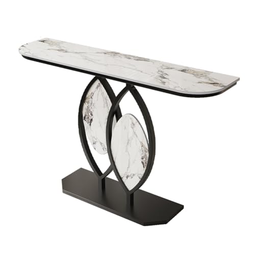Eingangstisch Konsolentisch mit Metallrahmen, schmaler Eingangstisch mit Ablageflächen, Kleiner Sofatisch hinter der Couch, für Flur, Eingang, Foyer, Wohnzimmer Eingangstisch Konsolentisch mit Metallrahmen, schmaler Eingangstisch mit Ablageflächen, Kleiner Sofatisch hinter der Couch, für Flur, Eingang, Foyer, Wohnzimmer von Generisch