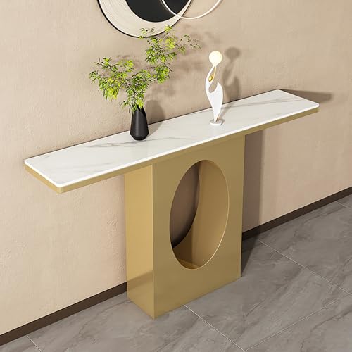 Eingangstisch - Moderner Konsolentisch für Wohnzimmer, kleiner Akzenttisch mit Metallbeinen, perfekt für Flur oder hinter der Couch Eingangstisch - Moderner Konsolentisch für Wohnzimmer, kleiner Akzenttisch mit Metallbeinen, perfekt für Flur oder hinter der Couch von Generisch