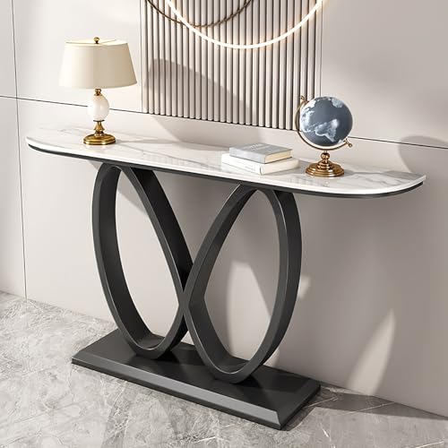 Eingangstisch mit Stauraum, moderner Konsolentisch für Wohnzimmer und Flur, mit geometrischen Metallbeinen von Generisch