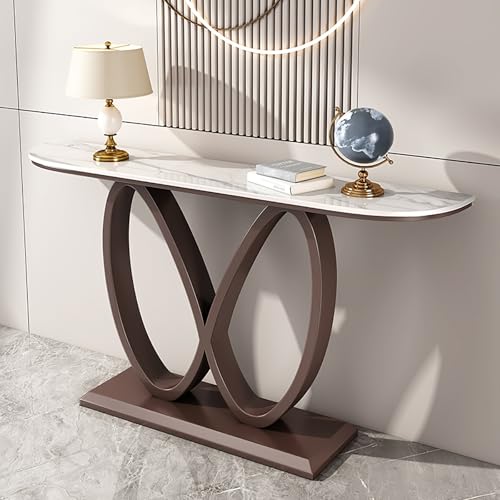 Eingangstisch mit Stauraum, moderner Konsolentisch für Wohnzimmer und Flur, mit geometrischen Metallbeinen von Generisch