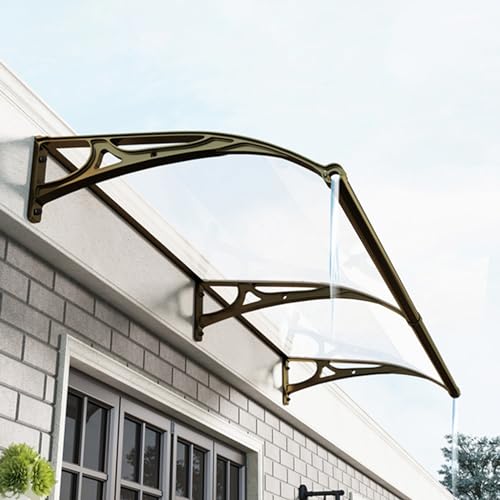 Eingangstürmarkise Terrassenüberdachung Fensterabdeckung Outdoor Terrasse Markise Geschwungene Fenstermarkise Sonnenschutz Langlebig Wetterbeständig Design von Generisch