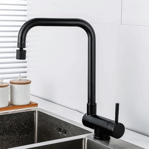 Einhebel-Küchenarmatur-Sprühkopf, 360° einziehbarer schwarzer Wasserhahn mit 2 Sprühmodi, ideal für Küchenspüle, einfache Installation und flexible Nutzung. Einhebel-Küchenarmatur-Sprühkopf, 360° einziehbarer schwarzer Wasserhahn mit 2 Sprühmodi, ideal für Küchenspüle, einfache Installation und flexible Nutzung. von Generisch