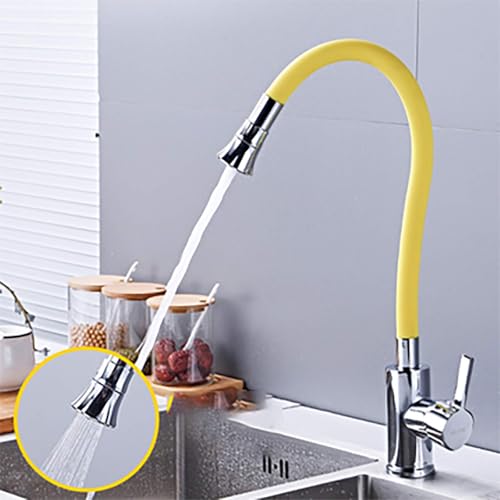 Einstellbare 360° Schwenkbare Küchenarmatur Hochbogen Spültischarmatur mit 2 Sprühmodi Hochdruck Wasserfall Einhandgriff Küchenspüle Mischbatterie Gelbes Finish Einstellbare 360° Schwenkbare Küchenarmatur Hochbogen Spültischarmatur mit 2 Sprühmodi Hochdruck Wasserfall Einhandgriff Küchenspüle Mischbatterie Gelbes Finish von Generisch
