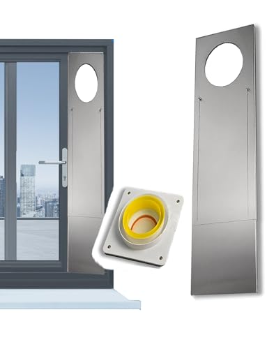 Einstellbare Fensterdichtungsplatte, Edelstahl-AC-Zugluftstopper, universeller Windschutz for tragbare Klimaanlagen(D-10cm,100-120cm/39-47in) von Generisch