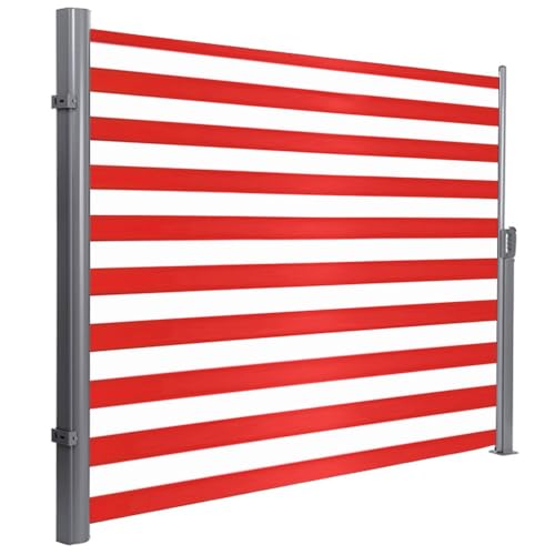 Einziehbare Außenmarkise - Wasserdichter Sonnen- & Windschutz für Terrasse Pool Terrasse - Faltbarer Raumteiler (Braun 180x300cm) von Generisch