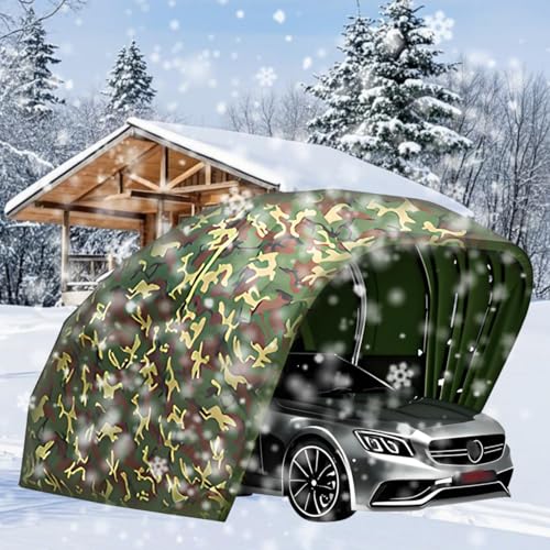 Einziehbare Autounterstand Halbautomatische Outdoor-Garage für Wind Regen Hagelschutz von Generisch