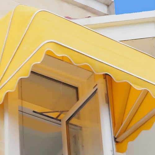Einziehbare Markise, manuell zusammenklappbar, wasserdicht, Sonnenschutz für UV-Schutz an Tür und Fenster Einziehbare Markise, manuell zusammenklappbar, wasserdicht, Sonnenschutz für UV-Schutz an Tür und Fenster von Generisch