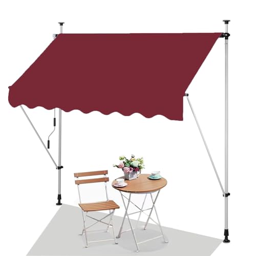 Einziehbare Markise, wasserdichter Aluminiumrahmen, verstellbare Pergola-Schattenabdeckung mit Kurbel, Terrassenüberdachung für den Außenbereich, Garten, Balkon von Generisch