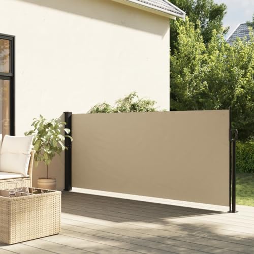 Einziehbare Seitenmarkise Outdoor Sichtschutz & Windblocker Erweiterbar für Gartenzaun Terrasse Balkon Schatten von Generisch