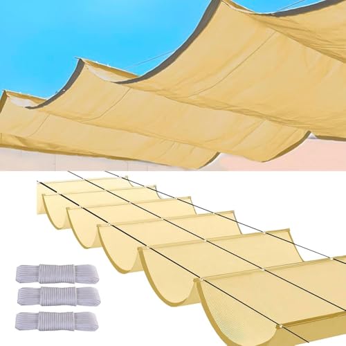 Einziehbare Welle Sonnensegel Wasserdicht Sonnensegel Einziehbar TerrassenüBerdachung Sonnenschutz Pergola Dach Pergola Markise(#3,1x5M) von Generisch