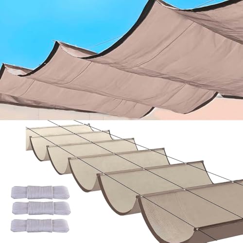 Einziehbare Welle Sonnensegel Wasserdicht Sonnensegel Einziehbar TerrassenüBerdachung Sonnenschutz Pergola Dach Pergola Markise(#6,1.2x10M) von Generisch