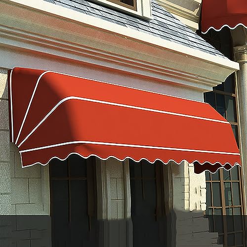 Einziehbare gebogene Markise, UV- und Regenschutz, Baldachin für Türen und Fenster, faltbarer Outdoor-Sonnenschutz, 180 x 60 x 60 cm, perfekt für Cafés, Restaurants und Geschäfte, Hellorange Einziehbare gebogene Markise, UV- und Regenschutz, Baldachin für Türen und Fenster, faltbarer Outdoor-Sonnenschutz, 180 x 60 x 60 cm, perfekt für Cafés, Restaurants und Geschäfte, Hellorange von Generisch