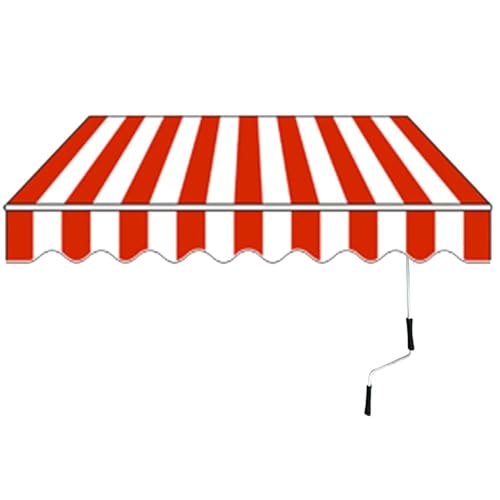 Einziehbare manuelle Markise, UV-beständig, wasserdicht, faltbar, für Garten, Terrasse, Balkon, Restaurant, Größen: 2 x 1,5 m, 3 x 2,5 m, 4 x 3 m, 5 x 3 m, mit Kurbel und Hardware Einziehbare manuelle Markise, UV-beständig, wasserdicht, faltbar, für Garten, Terrasse, Balkon, Restaurant, Größen: 2 x 1,5 m, 3 x 2,5 m, 4 x 3 m, 5 x 3 m, mit Kurbel und Hardware von Generisch