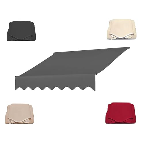 Einziehbarer Markisenstoff, 4 x 3 x 2 m, Ersatz für einziehbare Klemmmarkise, Polyester-Sonnenschutz, Segeltuch, Grau, 7 x 7 x 3 m, strapazierfähiges, wetterfestes Material Einziehbarer Markisenstoff, 4 x 3 x 2 m, Ersatz für einziehbare Klemmmarkise, Polyester-Sonnenschutz, Segeltuch, Grau, 7 x 7 x 3 m, strapazierfähiges, wetterfestes Material von Generisch