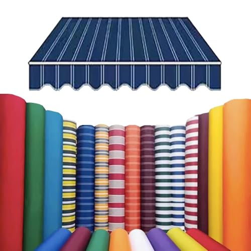Einziehbarer Markisenstoff, Ersatz, 12 x 10 / 10 x 8 / 8 x 5 / 2 x 1,5 m, Außen-Sonnenschutz, Vorzelt, Sonnenschutz, Abdeckung für Tür, Fenster, Terrasse, Blau, 3 x 2 m Einziehbarer Markisenstoff, Ersatz, 12 x 10 / 10 x 8 / 8 x 5 / 2 x 1,5 m, Außen-Sonnenschutz, Vorzelt, Sonnenschutz, Abdeckung für Tür, Fenster, Terrasse, Blau, 3 x 2 m von Generisch