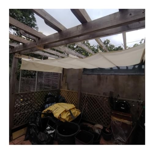 Einziehbares Sonnensegel, wasserdichter Ersatz für Terrassenmarkise, Pergola-Jalousien mit Seilzugsystem für Garten und Deck, UV-beständige Schattenlösung Einziehbares Sonnensegel, wasserdichter Ersatz für Terrassenmarkise, Pergola-Jalousien mit Seilzugsystem für Garten und Deck, UV-beständige Schattenlösung von Generisch