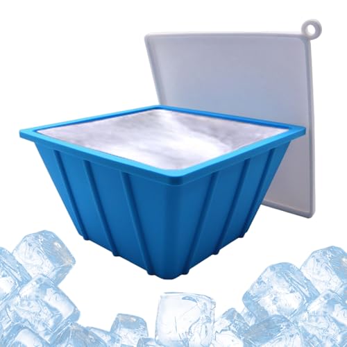 Eisbad Blockformen | Kaltwasserbad Eisblock Form Aus Silikon - Großes Tablett Mit Deckel Wasser Kühler Form - Camping Treffen von Generisch