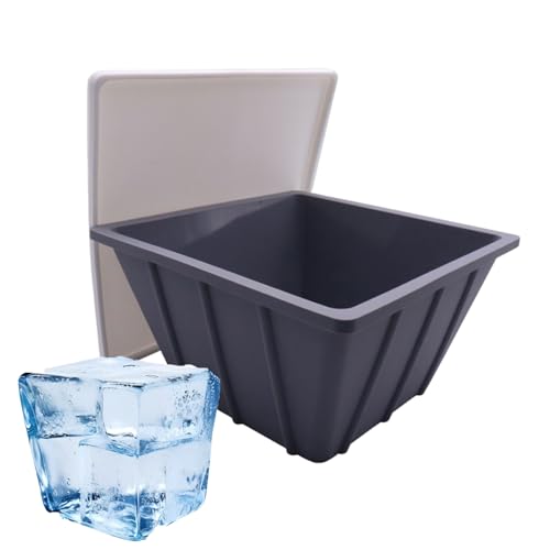 Eisbad Blockformen - Kaltwasserbad Eisblock Form Aus Silikon - Großes Tablett Mit Deckel Wasser Kühler Form | Für Erwachsene Und Sportler von Generisch