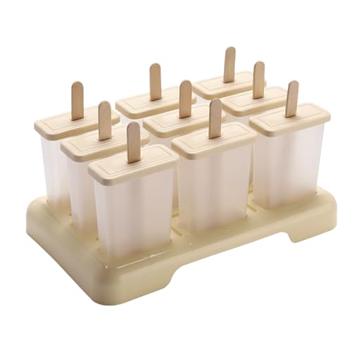Eiscreme-Form – 20,3 cm Eisbereiter | PP-Holz wiederverwendbare Cremeform mit Stäbchen | ideal für die Herstellung von Saft, Smoothies, Pudding, Marmelade, – Kinder und Erwachsene Eiscreme-Form – 20,3 cm Eisbereiter | PP-Holz wiederverwendbare Cremeform mit Stäbchen | ideal für die Herstellung von Saft, Smoothies, Pudding, Marmelade, – Kinder und Erwachsene von Generisch
