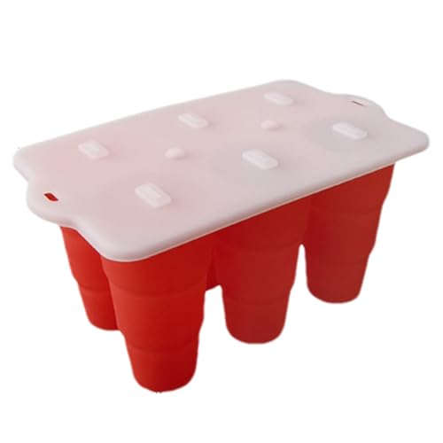 Eiscreme-Formen, wiederverwendbar, Silikon, 6 Mulden, faltbare Eisformen – Spezialwerkzeuge für Lebensmittel, Desserts, Trinkjoghurt, Sahne, Kuchen, Sommer Eiscreme-Formen, wiederverwendbar, Silikon, 6 Mulden, faltbare Eisformen – Spezialwerkzeuge für Lebensmittel, Desserts, Trinkjoghurt, Sahne, Kuchen, Sommer von Generisch