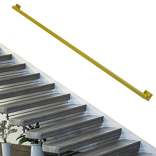 Eisen-Handlauf für Treppen 350 cm Innen/Außenbereich Industrie Metallgeländer Verzinktes Rohr Quadratische Wandhalterung Gold-Finish Langlebige Treppensicherheitslösung Eisen-Handlauf für Treppen 350 cm Innen/Außenbereich Industrie Metallgeländer Verzinktes Rohr Quadratische Wandhalterung Gold-Finish Langlebige Treppensicherheitslösung von Generisch