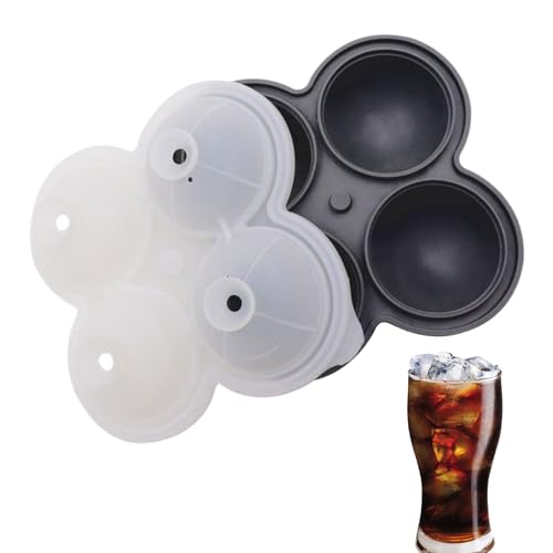 Eiskugel-Form – Kugelformen | Eiskugelform | Eisbereiter | Silikonschale mit 4 Mulden | leicht zu lösen, kleine Kugeln für Bar, Cocktails, Kaffee, Wasser, Gefrierschrank, runde Golfform Eiskugel-Form – Kugelformen | Eiskugelform | Eisbereiter | Silikonschale mit 4 Mulden | leicht zu lösen, kleine Kugeln für Bar, Cocktails, Kaffee, Wasser, Gefrierschrank, runde Golfform von Generisch