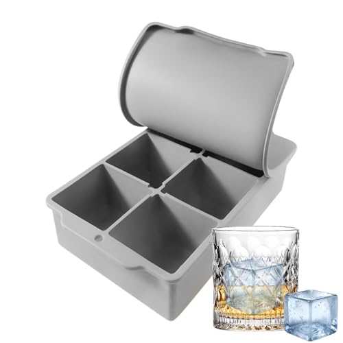 Eiswürfel Form,Sechs Fächer Silikon Eiswürfelform Mit Deckel | Leichtes Werkzeug Für Eiswürfel Zu Whiskey Cocktails Saft Eiswürfel Form,Sechs Fächer Silikon Eiswürfelform Mit Deckel | Leichtes Werkzeug Für Eiswürfel Zu Whiskey Cocktails Saft von Generisch