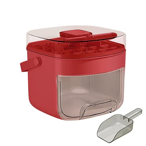 Eiswürfel Tablett - Chilling Cube Maker Bin | Easy Release Ice Making Tool Mit Griff Und Deckel | Nicht-STICK-Presseformbehälter Für Gefrierschrank | Easy-Freisetzung Chilling Maker Für Küche, Camping von Generisch