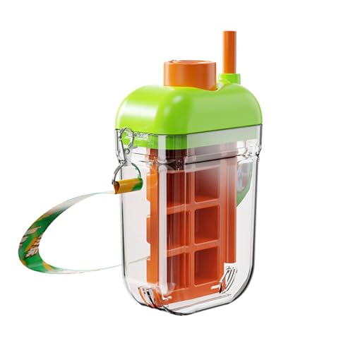 Eiswürfelflasche – Eiswürfelflasche mit Strohhalm | Eisbereiter-Flasche mit Deckel und Mülleimer | Eiswürfel-Trinkflasche | Wiederverwendbarer 2-in-1-Wasserbecher mit Strohhalm | Form zum Trinken von Eiswürfelflasche – Eiswürfelflasche mit Strohhalm | Eisbereiter-Flasche mit Deckel und Mülleimer | Eiswürfel-Trinkflasche | Wiederverwendbarer 2-in-1-Wasserbecher mit Strohhalm | Form zum Trinken von von Generisch