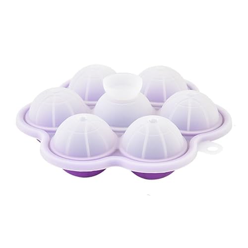 Eiswürfelform Kugel Silikon mit Deckel Eiswürfelform Silikon, BPA-Frei Große Eiskugelform, 7 Runde Kugel Eiswürfelbehälter, Faltbar Auslaufsicher 5cm Runde Eiswürfel SiliKon Eiswürfelbereiter (Lila) Eiswürfelform Kugel Silikon mit Deckel Eiswürfelform Silikon, BPA-Frei Große Eiskugelform, 7 Runde Kugel Eiswürfelbehälter, Faltbar Auslaufsicher 5cm Runde Eiswürfel SiliKon Eiswürfelbereiter (Lila) von Generisch