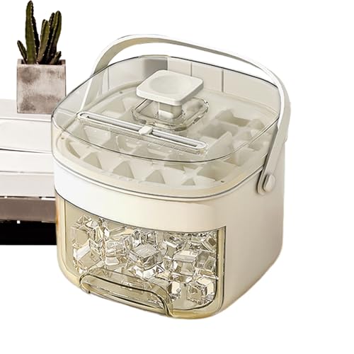 Eiswürfelform Mit Deckel - Whisky Eiswürfelbehälter Mit Aufbewahrungsbox Und Griff - Wiederverwendbare Silikonformen Für Kühlschrank Und Küche Eiswürfelform Mit Deckel - Whisky Eiswürfelbehälter Mit Aufbewahrungsbox Und Griff - Wiederverwendbare Silikonformen Für Kühlschrank Und Küche von Generisch