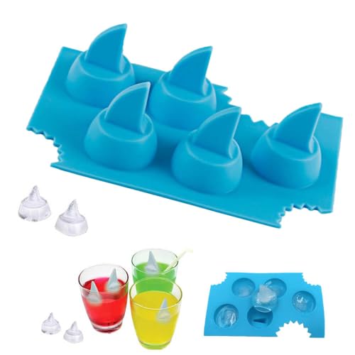 Eiswürfelform mit Haifischflossen-Motiv, Silikon-Eiswürfelform, lustige Haifischflossen-Eiswürfelform, DIY-Hai-Form, Hai-Themen-Formen, Süßigkeitenherstellung für Zuhause von Generisch
