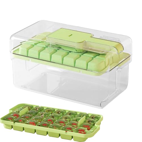 Eiswürfelformen - Eishersteller,Doppelschichtige Wiederverwendbare Eiswürfelform Mit Aufbewahrungsbox Für Küchenutensil Getränke Camping Kaffee Cocktails von Generisch