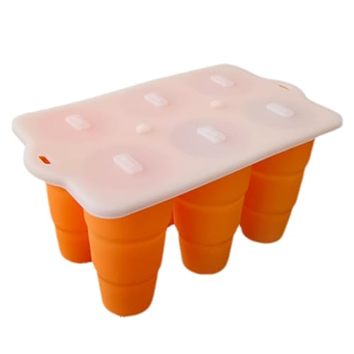 Eiswürfelformen aus Silikon, wiederverwendbar, faltbar, 6 Mulden, Küchenutensilien und Gadgets für Sommer, Camping, Desserts, Küche, Lebensmittel, Kuchen, Partys von Generisch