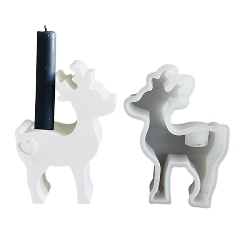 Elch-Kerzenständer-Form, Weihnachts-Hirsch-Harzform - Weihnachten Silikonformen Kerzenhalter Formen - Silikonform Weihnachtselch für die Partydekoration zu Hause Elch-Kerzenständer-Form, Weihnachts-Hirsch-Harzform - Weihnachten Silikonformen Kerzenhalter Formen - Silikonform Weihnachtselch für die Partydekoration zu Hause von Generisch