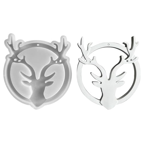 Elchformen für Harz, Hirschgeweih, Gipsformen, Silikon, antihaftbeschichtet, leicht zu lösen, Tierform für Aromatherapie, Kerzenanhänger, Seife, Handwerk, Harz, Gips, Heimdekoration Elchformen für Harz, Hirschgeweih, Gipsformen, Silikon, antihaftbeschichtet, leicht zu lösen, Tierform für Aromatherapie, Kerzenanhänger, Seife, Handwerk, Harz, Gips, Heimdekoration von Generisch