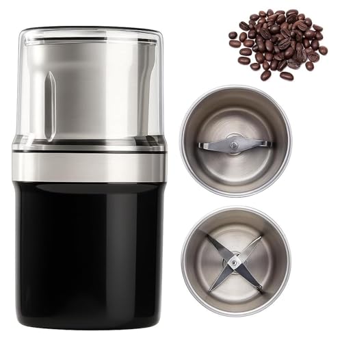 Electric Multi-Use Cup Grinder– Large Capacity Stainless Steel, for Home Use Grain Nuts Seasoning Coffee Beans Spices von Generisch