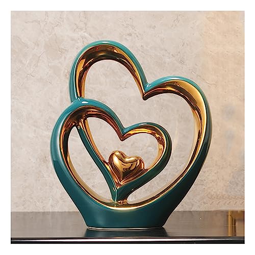 Elegante, handgefertigte moderne Keramik-Herz-Skulptur – abstrakte Heimdekoration für Schlafzimmer, Büro und Wohnung – stilvolle Tischplatte und Regal-Display Elegante, handgefertigte moderne Keramik-Herz-Skulptur – abstrakte Heimdekoration für Schlafzimmer, Büro und Wohnung – stilvolle Tischplatte und Regal-Display von Generisch